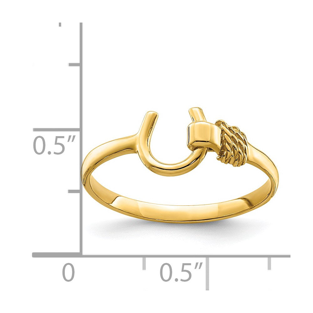 14K Gelbgold Hufeisen-Ring