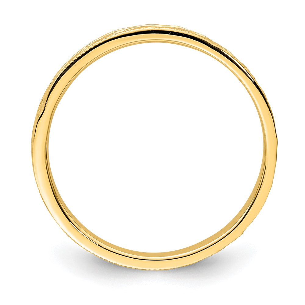 14K Gelbgold Poliertes Blumen-Ring Wait, I need to fix the adjective agreement. Here is the correct version: 14K Gelbgold Polierter Blumenring