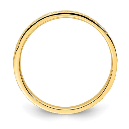 14K Gelbgold Poliertes Blumen-Ring Wait, I need to fix the adjective agreement. Here is the correct version: 14K Gelbgold Polierter Blumenring