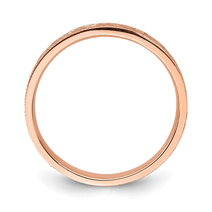 750 Roségold Ring, poliert, floral
