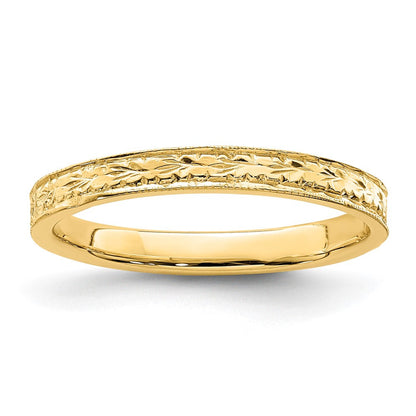 14K Gelbgold Poliertes Blumen-Ring Wait, I need to fix the adjective agreement. Here is the correct version: 14K Gelbgold Polierter Blumenring
