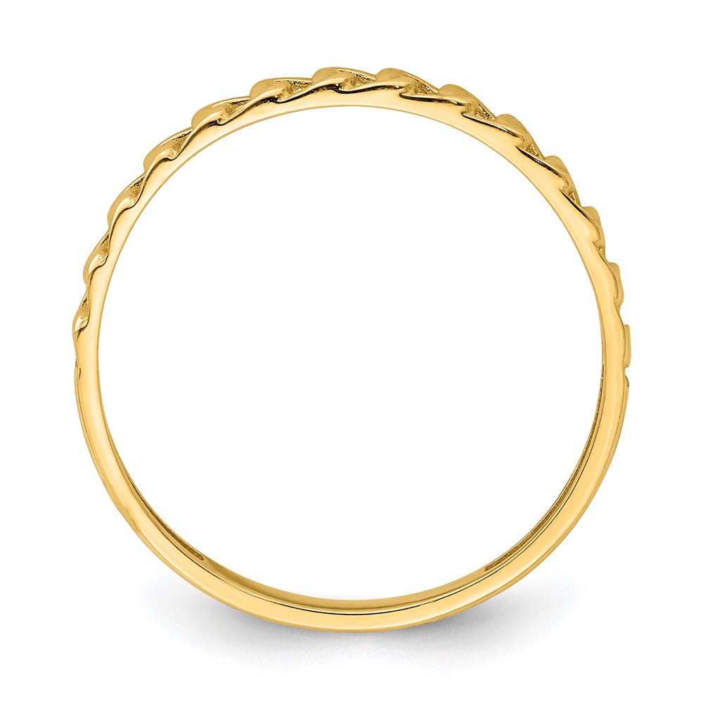 14K Gelbgold Ring mit Kettengliederdesign