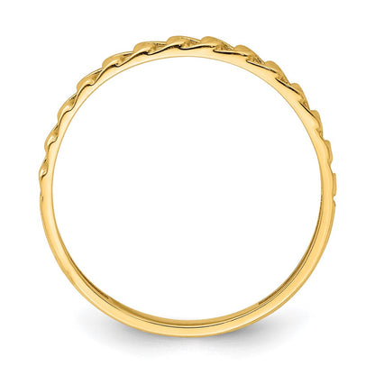 14K Gelbgold Ring mit Kettengliederdesign
