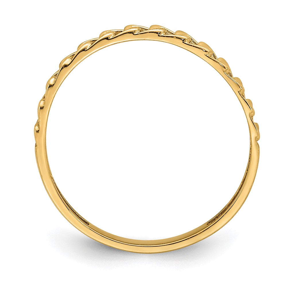 14K Roségold Ring mit Glieder-Design