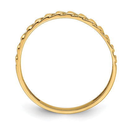 14K Roségold Ring mit Glieder-Design
