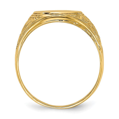 14K Gelbgold Siegelring Baby Ring Oval