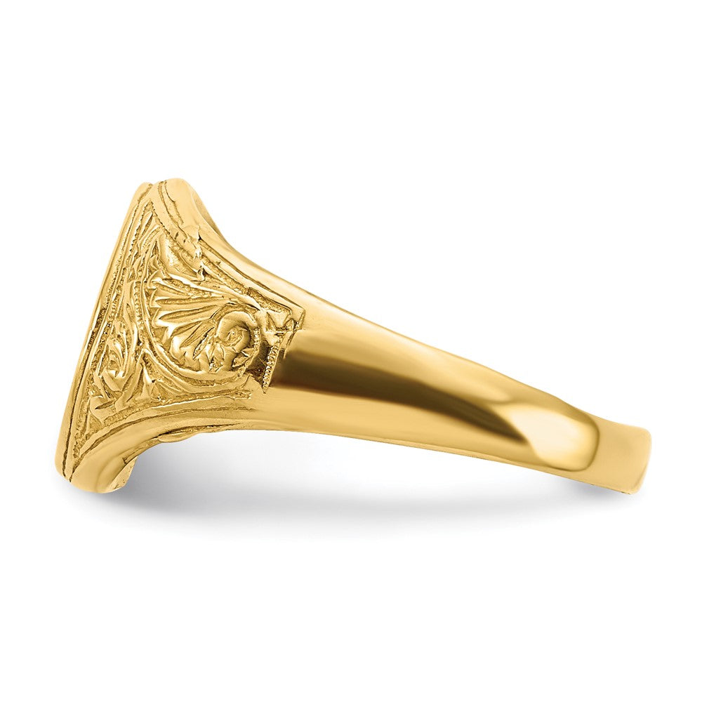 14K Gelbgold Siegelring Baby Ring Oval