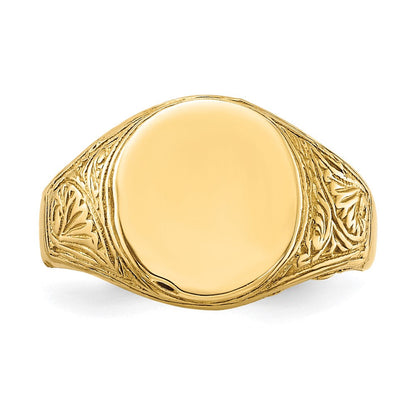 14K Gelbgold Siegelring Baby Ring Oval