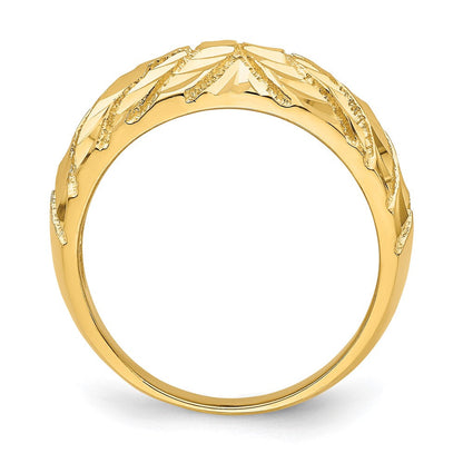 14K Gelbgold Ring mit Fancy-Diamantschliff