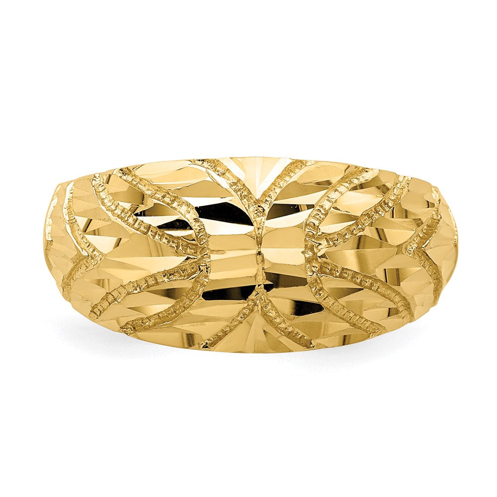 14K Gelbgold Ring mit Fancy-Diamantschliff