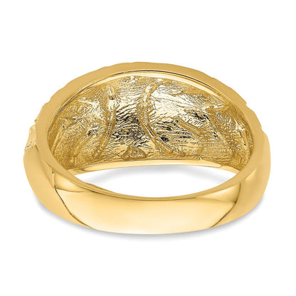 14K Gelbgold Ring mit Fancy-Diamantschliff