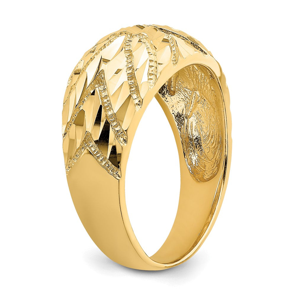 14K Gelbgold Ring mit Fancy-Diamantschliff
