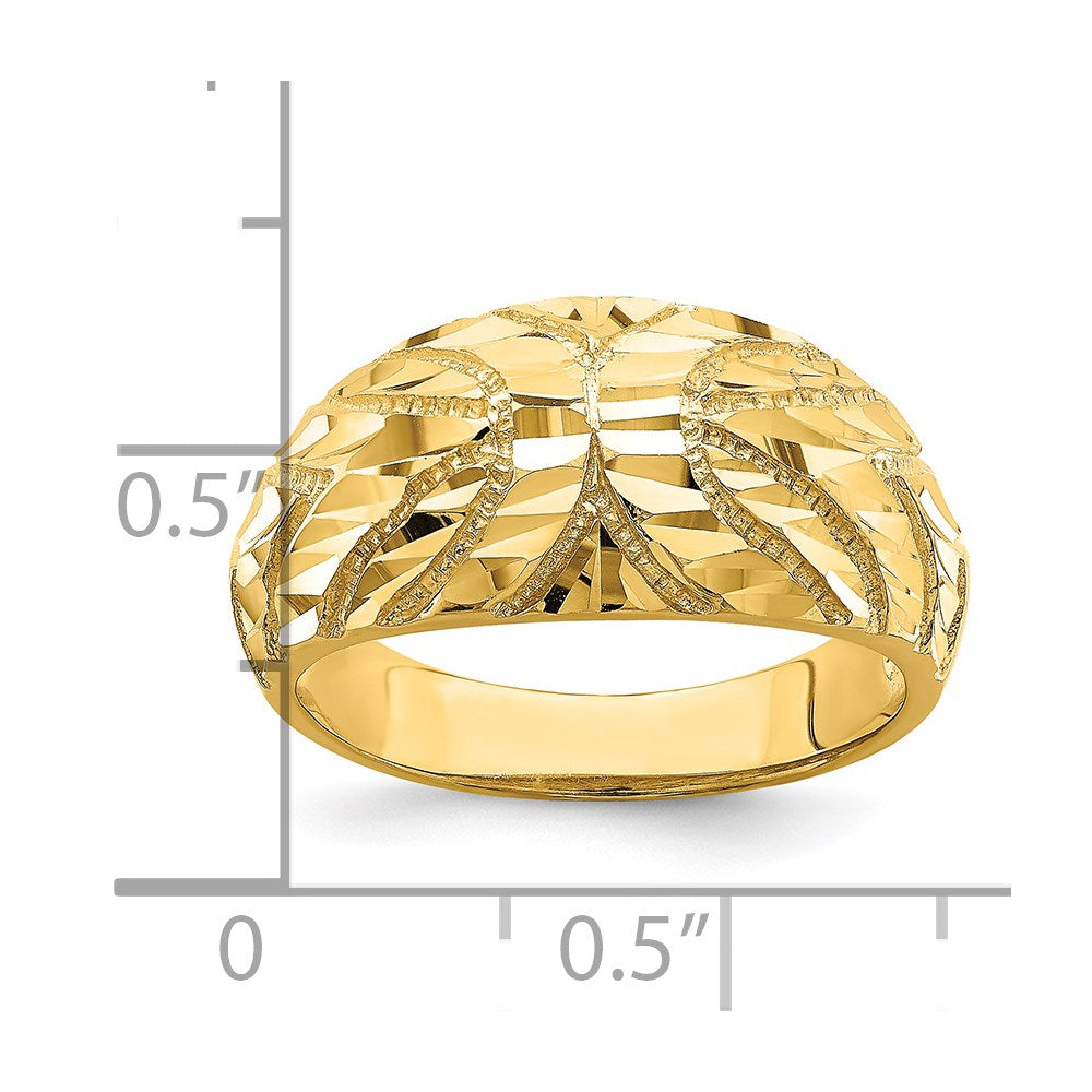 14K Gelbgold Ring mit Fancy-Diamantschliff