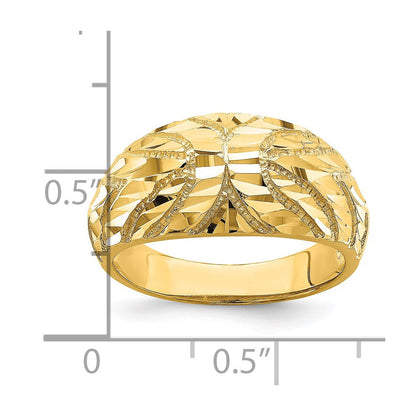 14K Gelbgold Ring mit Fancy-Diamantschliff