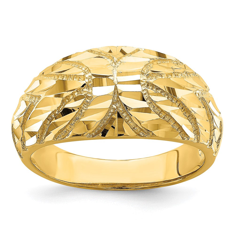 14K Gelbgold Ring mit Fancy-Diamantschliff