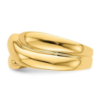 14K Gelbgold Polierter Dome-Ring im Fashion-Design