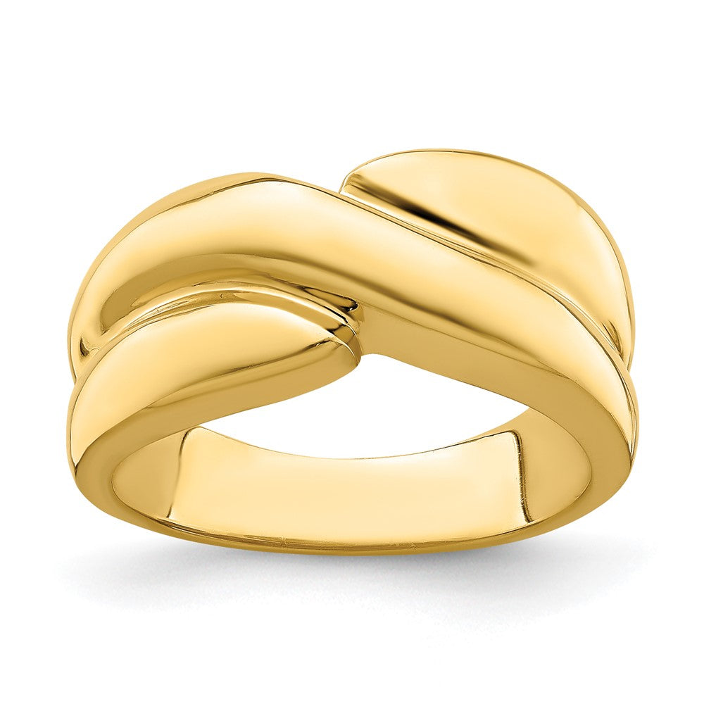 14K Gelbgold Polierter Dome-Ring im Fashion-Design