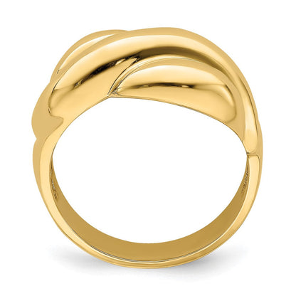 14K Gelbgold Poliert Dome-Ring
