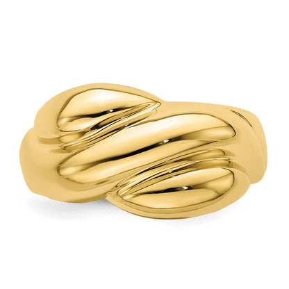 14K Gelbgold Poliert Dome-Ring