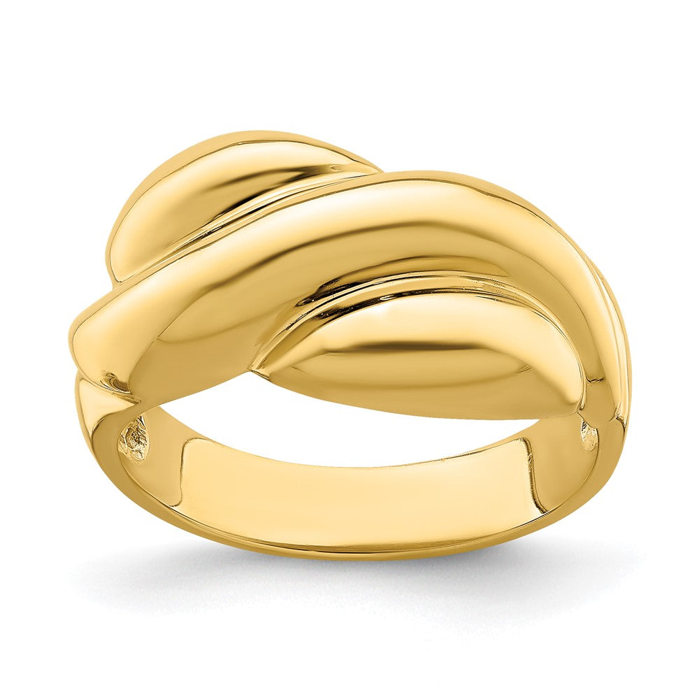 14K Gelbgold Poliert Dome-Ring