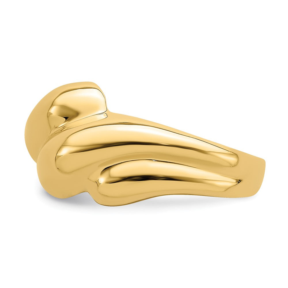 14K Gelbgold poliert Fashion-Dome-Ring