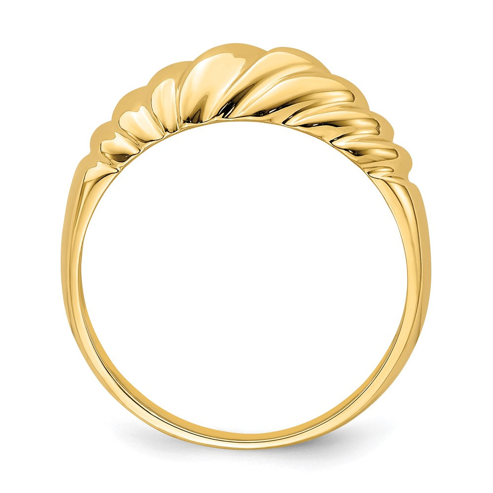 14K Gelbgold Poliert Dome-Ring