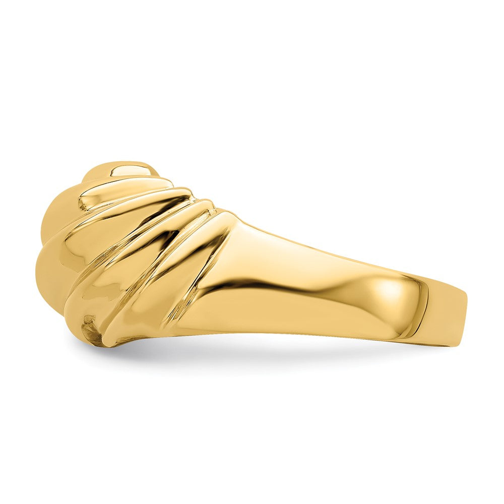 14K Gelbgold Poliert Dome-Ring