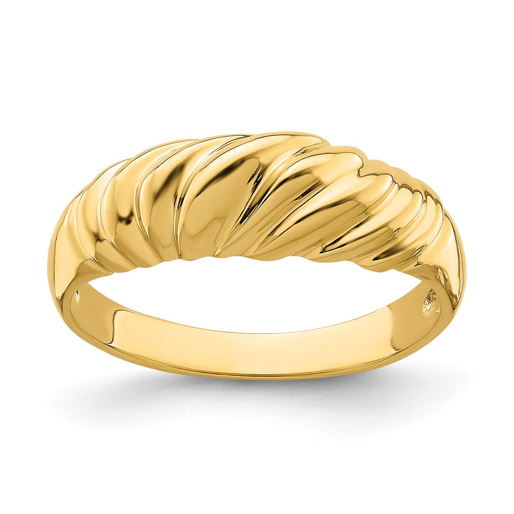 14K Gelbgold Poliert Dome-Ring