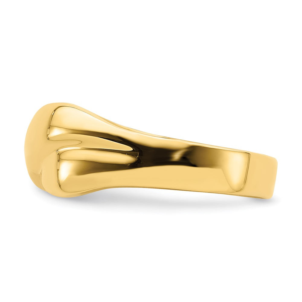 14K Gelbgold Polierter X-Kuppel-Ring