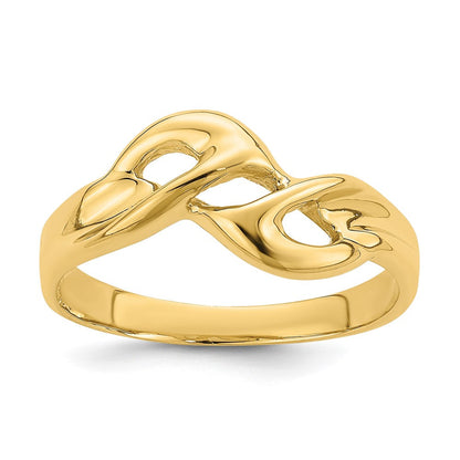 14K Gelbgold Poliert Freiform Ring