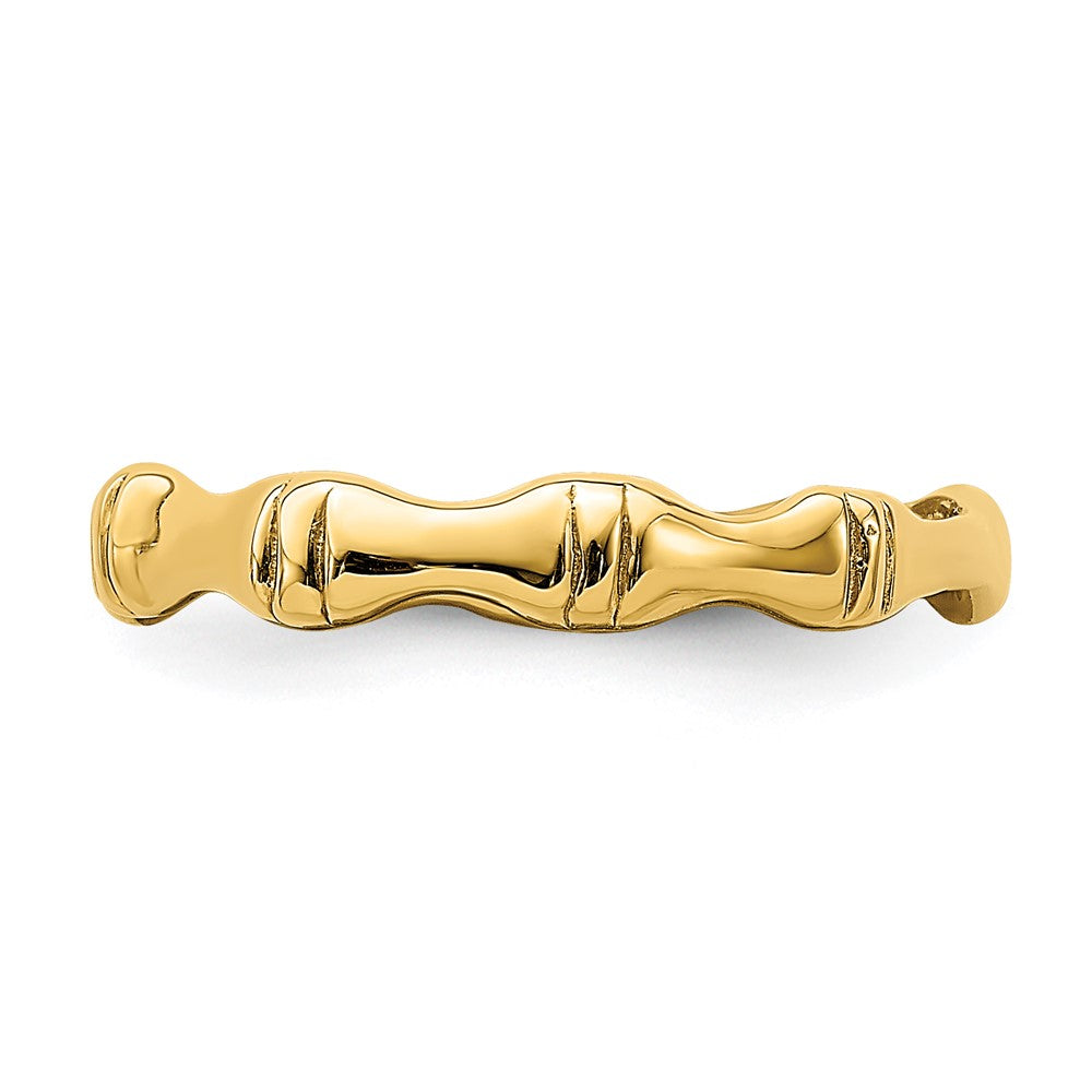 14K Gelbgold Ring "Bambus" poliert
