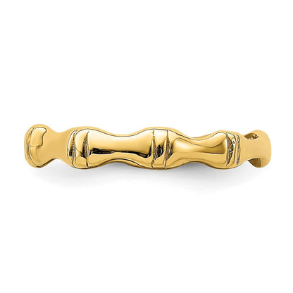14K Gelbgold Ring "Bambus" poliert