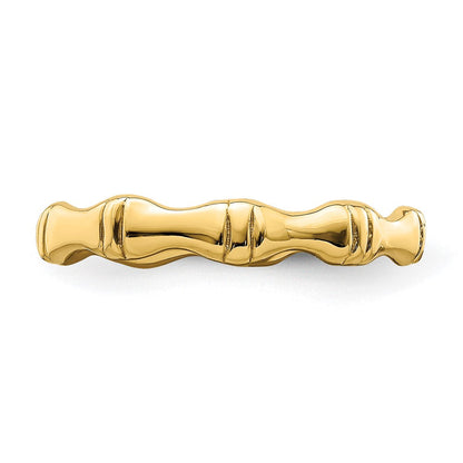 14K Gelbgold Ring "Bambus" poliert