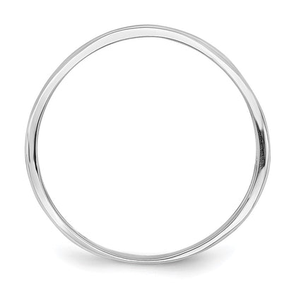 14K Weißgold Doppelwellen-Fashion-Daumenring