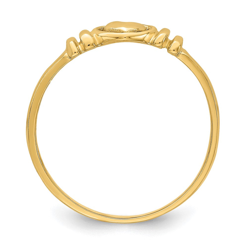 14K Gelbgold Herz-Ring, poliert