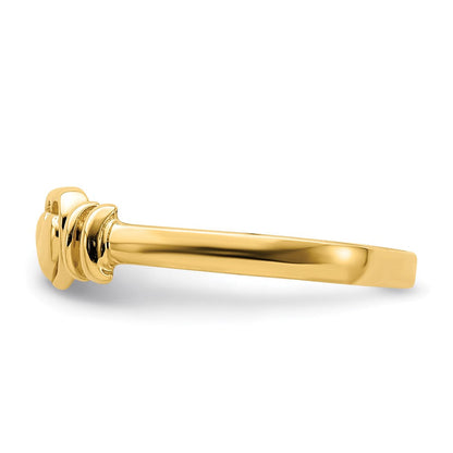 14K Gelbgold Herz-Ring, poliert