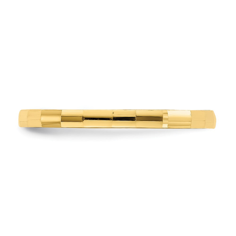 14K Gelbgold Ring mit Bambus-Textur für Kinder