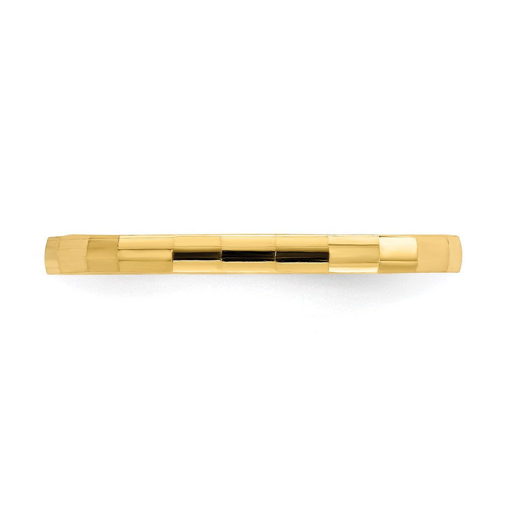 14K Gelbgold Ring mit Bambus-Textur für Kinder