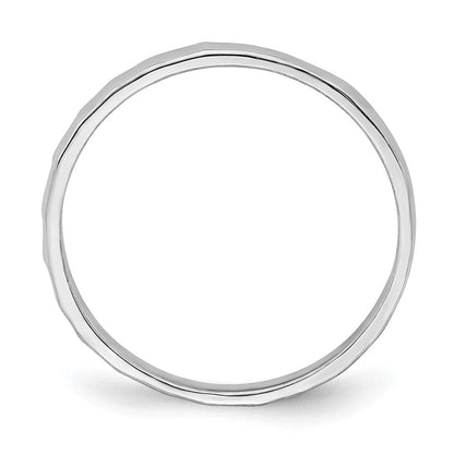 14K Weißgold Bambus-Ring für Kinder