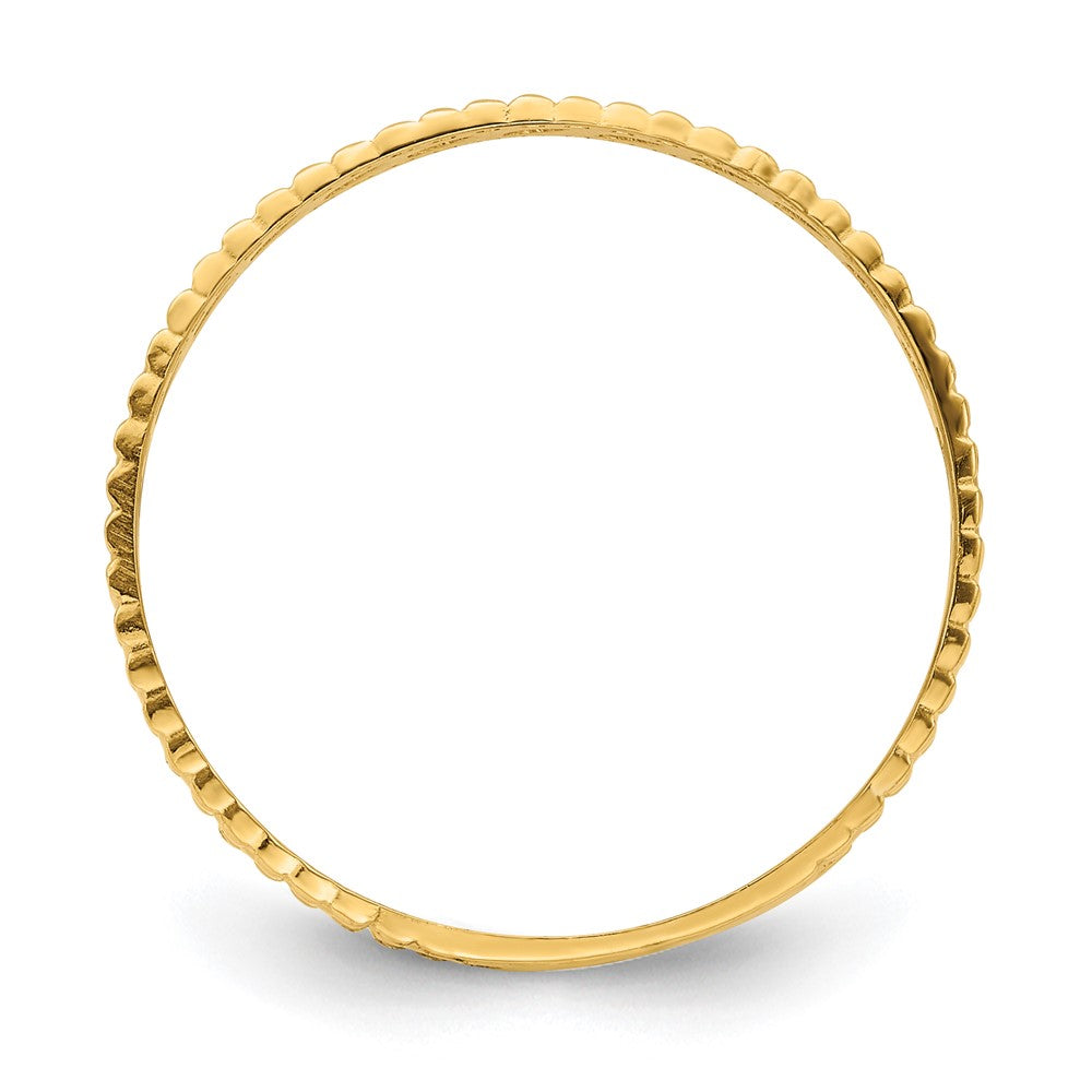 14K Gelbgold Blatt Graviert Thumb Ring (size 9)