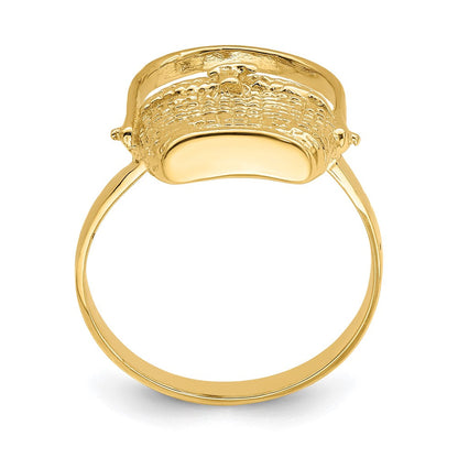 14K Gelbgold Nantucket-Korb-Ring 2-D