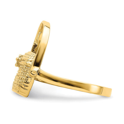 14K Gelbgold Nantucket-Korb-Ring 2-D