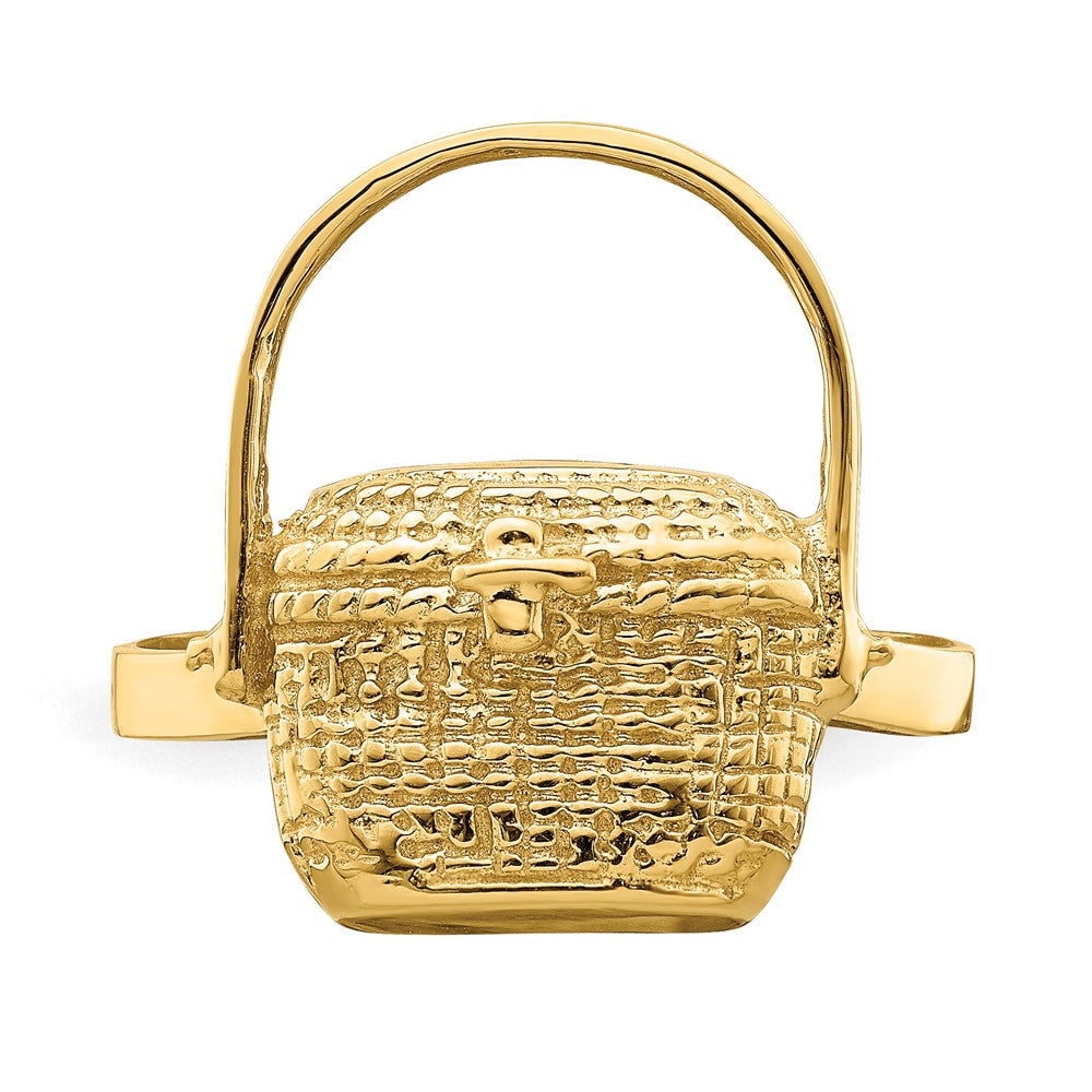 14K Gelbgold Nantucket-Korb-Ring 2-D