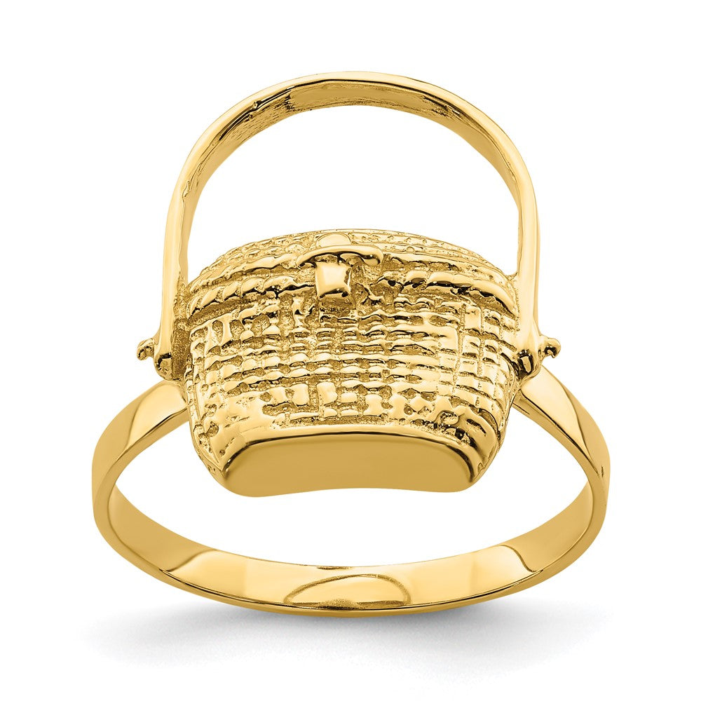 14K Gelbgold Nantucket-Korb-Ring 2-D