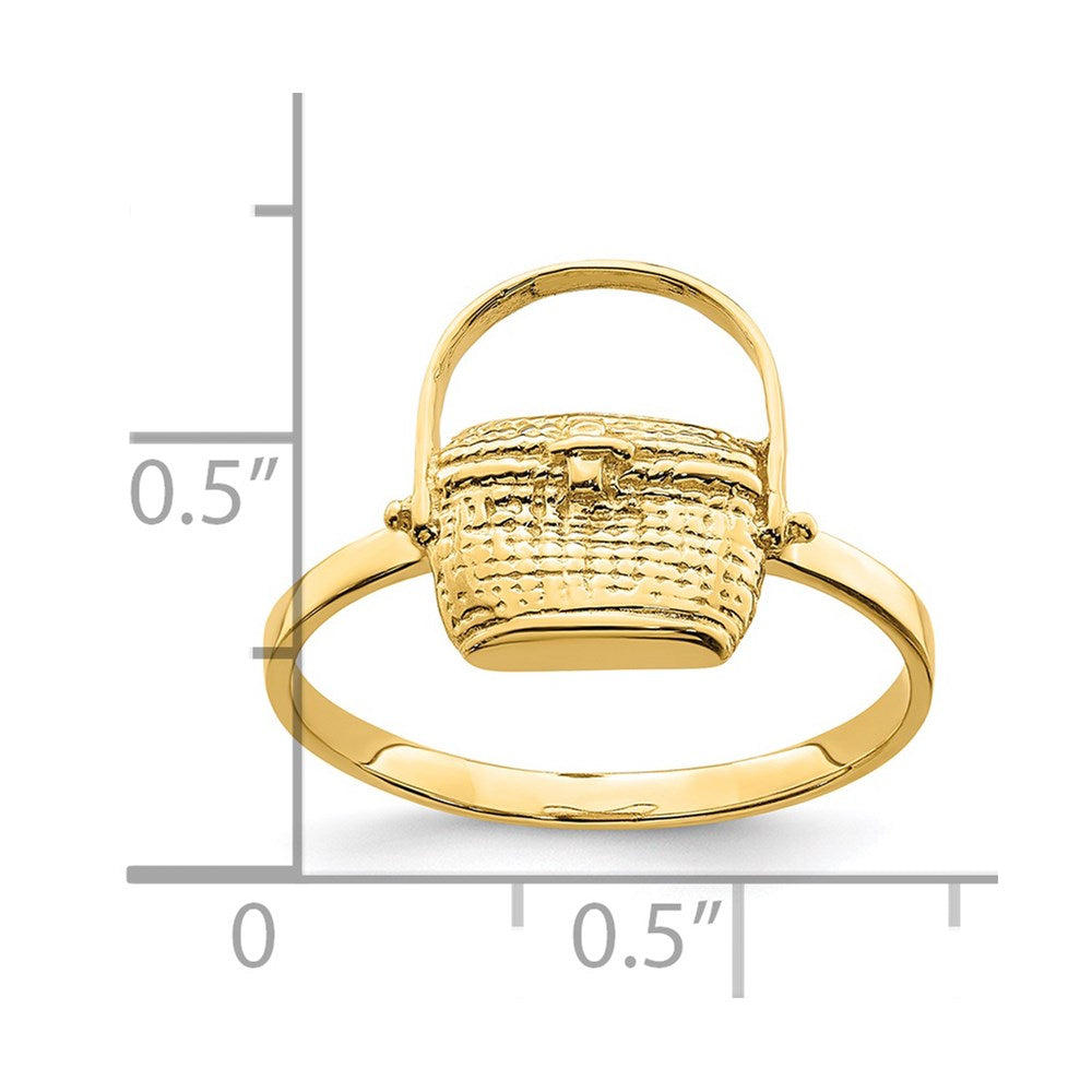 14K Gelbgold Nantucket-Korb-Ring 2D