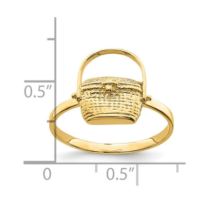 14K Gelbgold Nantucket-Korb-Ring 2D