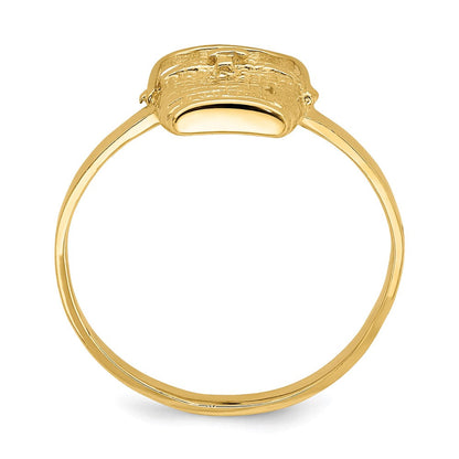 14K Gelbgold 2-D Nantucket-Korb-Ring