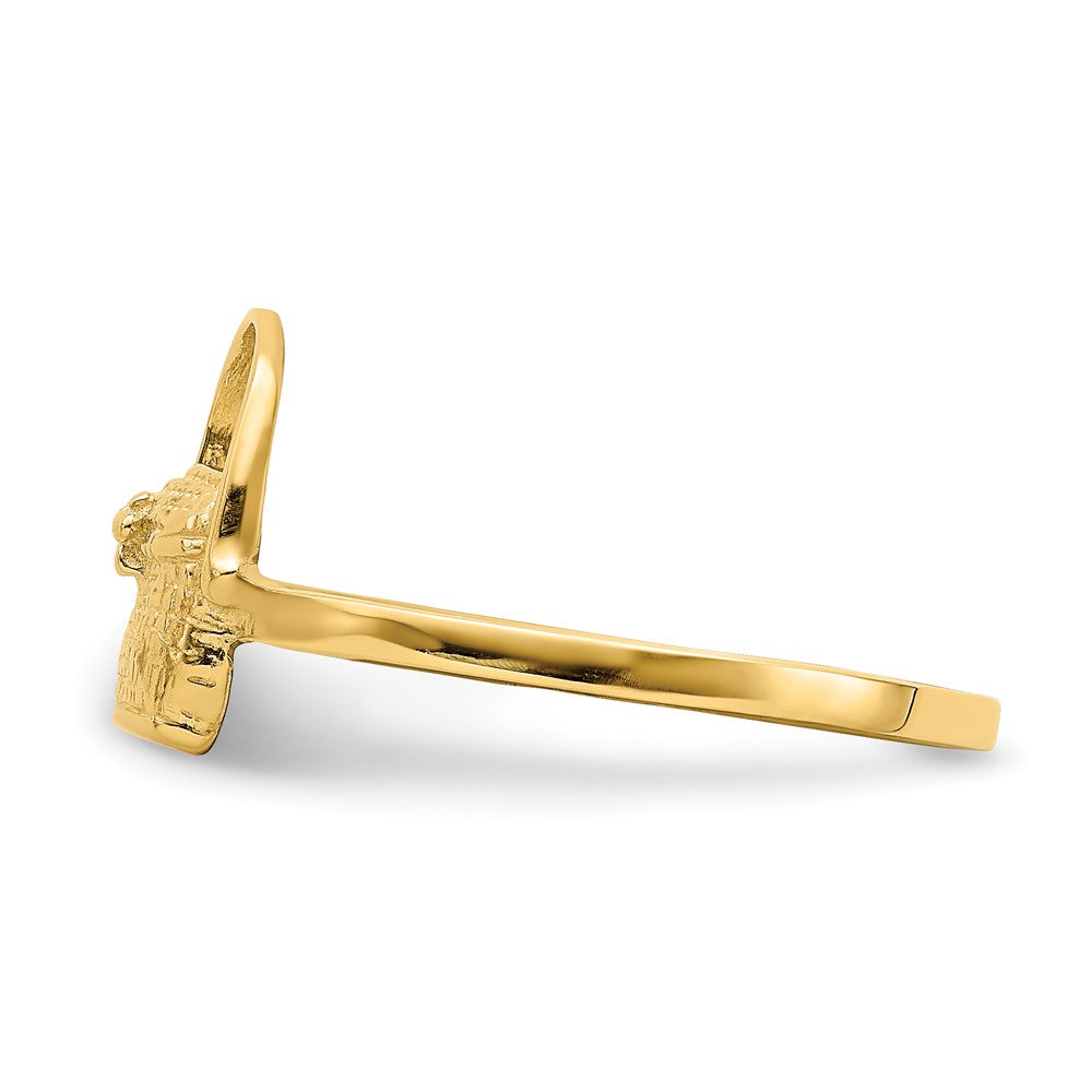 14K Gelbgold 2-D Nantucket-Korb-Ring