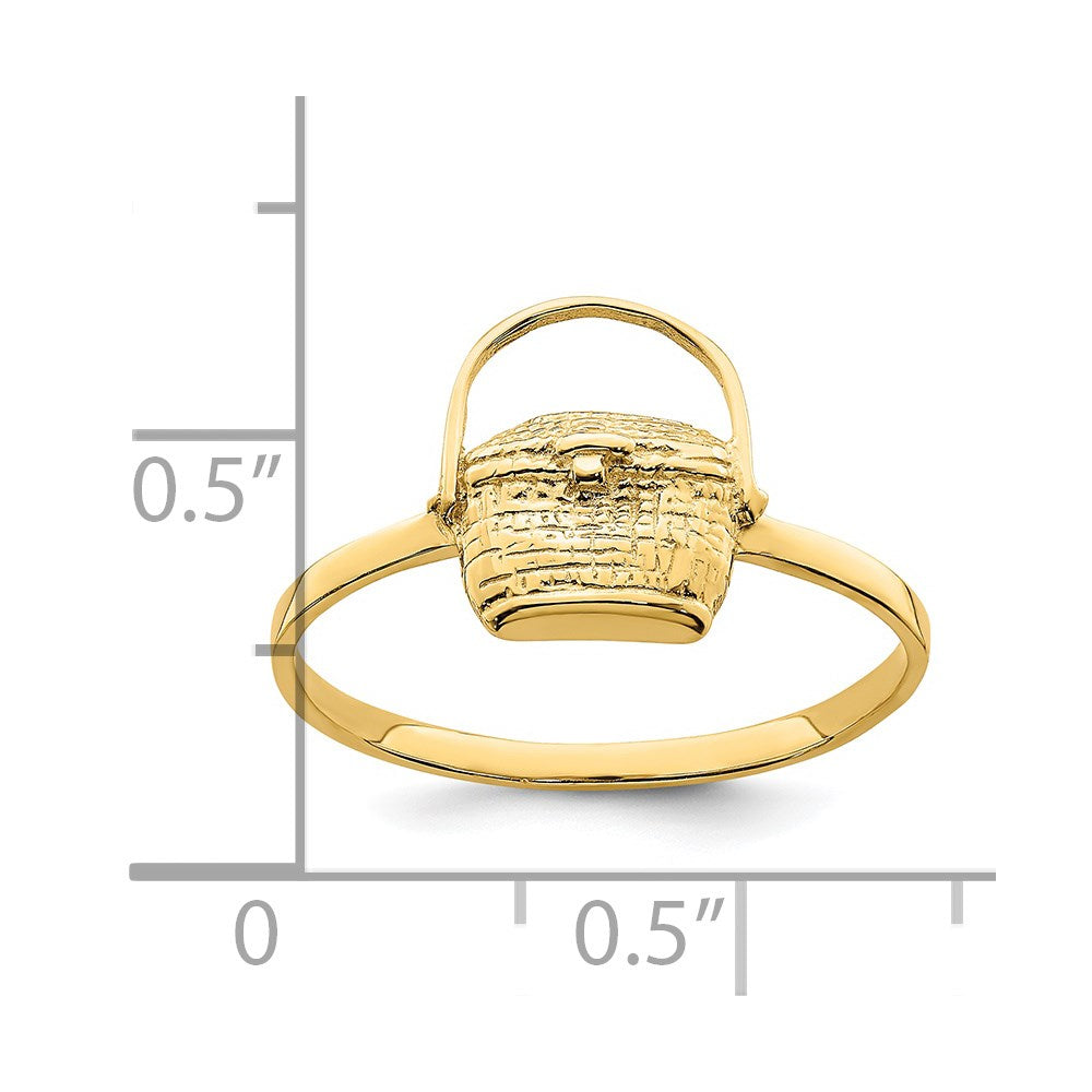 14K Gelbgold 2-D Nantucket-Korb-Ring