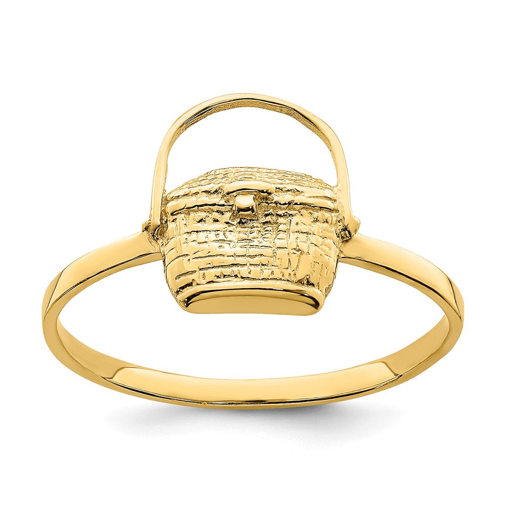 14K Gelbgold 2-D Nantucket-Korb-Ring